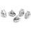 5 pièces Attache-corde Simplex SS 2 mm / 0,08 po Argent 12