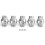 5 pièces Attache-corde Simplex SS 2 mm / 0,08 po Argent 7