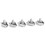 5 pièces Attache-corde Simplex SS 2 mm / 0,08 po Argent 14