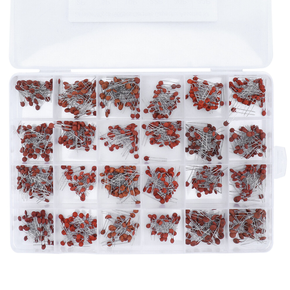 960Pcs Ceramic Capacitor Kit 24 Value Range 2Pf To 0.1Uf Diy Array 7891329450460
