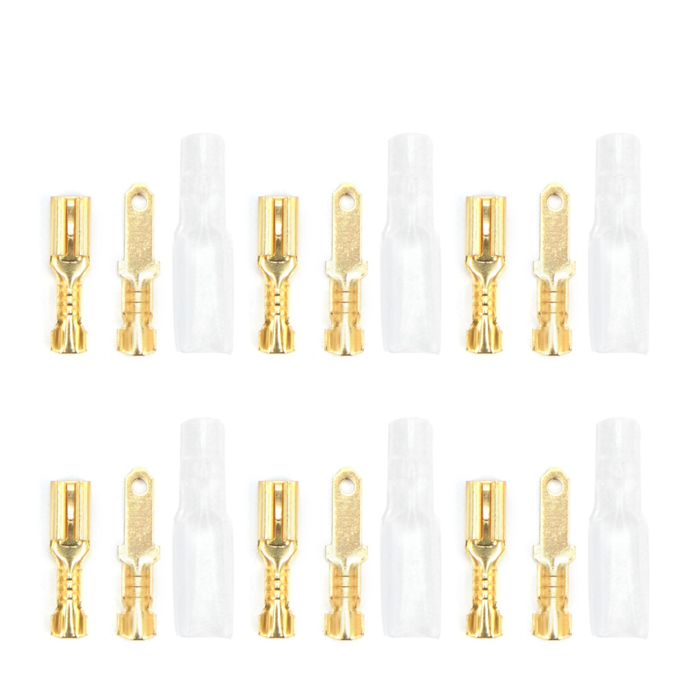 Electrical Spade Connectors Brass Terminal Block Transparent 2.8Mm Crimp Sleeve 4101329452054
