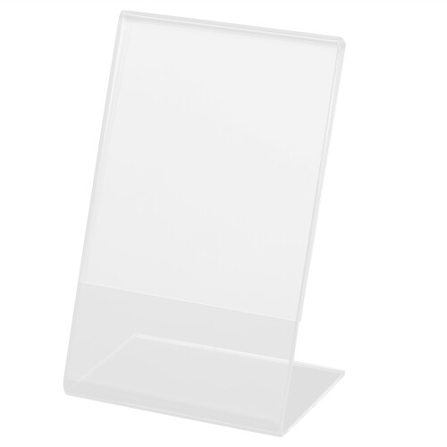 Supporto per cornice mini in acrilico trasparente a forma di L da 3 pollici 1