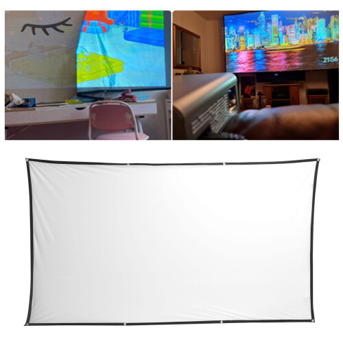 Écran de projection pliable HD 120 pouces 265x150 cm blanc 2
