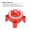 Interrupteur de batterie 4-Position 3/8in-16 rouge 32V 350A 12