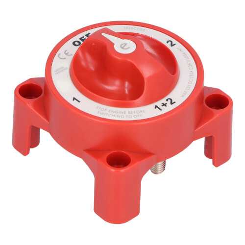 Interrupteur de batterie 4-Position 3/8in-16 rouge 32V 350A 1