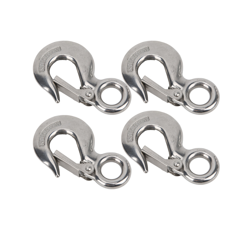 4Pcs S320 Stainless Steel Cargo Lift Hooks 0.5T Heavy-Duty Hoist 4911329457566