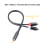 0,3 m 1M à 2F adaptateur audio en Y, câble plaqué or 5