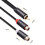 0,3 m 1M à 2F adaptateur audio en Y, câble plaqué or 1