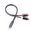 0,3 m 1M à 2F adaptateur audio en Y, câble plaqué or 3