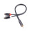 0,3 m 1M à 2F adaptateur audio en Y, câble plaqué or 4