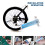 Luce LED per bicicletta con 32 modalità 3xAAA 16.5x4cm multicolore 9