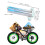 Luce LED per bicicletta con 32 modalità 3xAAA 16.5x4cm multicolore 8