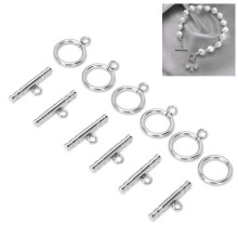 Fermoir Ă bascule rond couleur acier barre en T 14x10/22x3mm