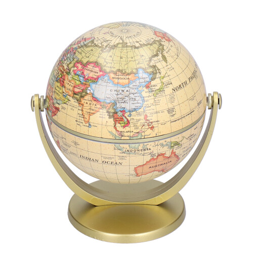 Vivid Color Rotating Globe with Clear Text Ideal for Learning 1