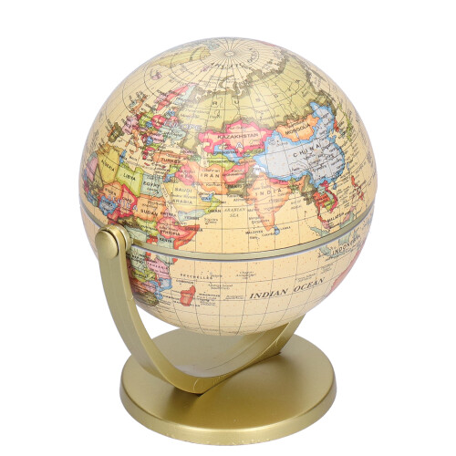Vivid Color Rotating Globe with Clear Text Ideal for Learning