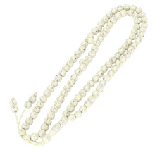 Chapelet musulman en résine beige, 99 perles, longueur 19,3 po