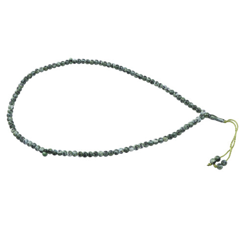 Gilded Green Islamic Prayer 99 Beads for Devotion & Decor 1