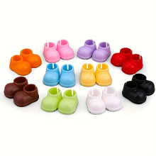 10 paires de chaussures de poupée en PVC adaptées aux poupées de 10 à 15 cm - Accessoires de déguisement Laboo, poupée non incluse