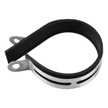 Stainless Steel Motorcycle Exhaust Pipe Clamp 3.9in with Rubber Strip