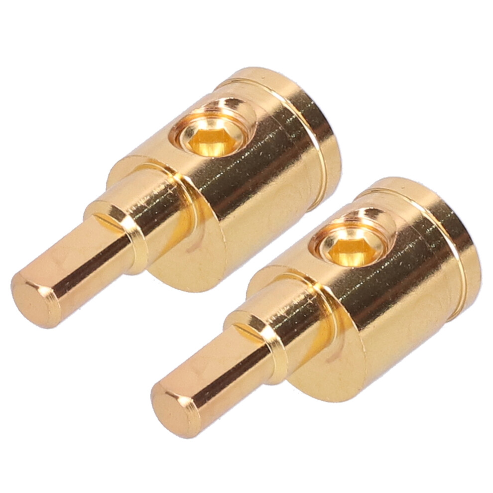 0Ga Copper Wire Reducer Connector 2Pcs Gold Plated Terminal For Car Audio Setup 7681329506317