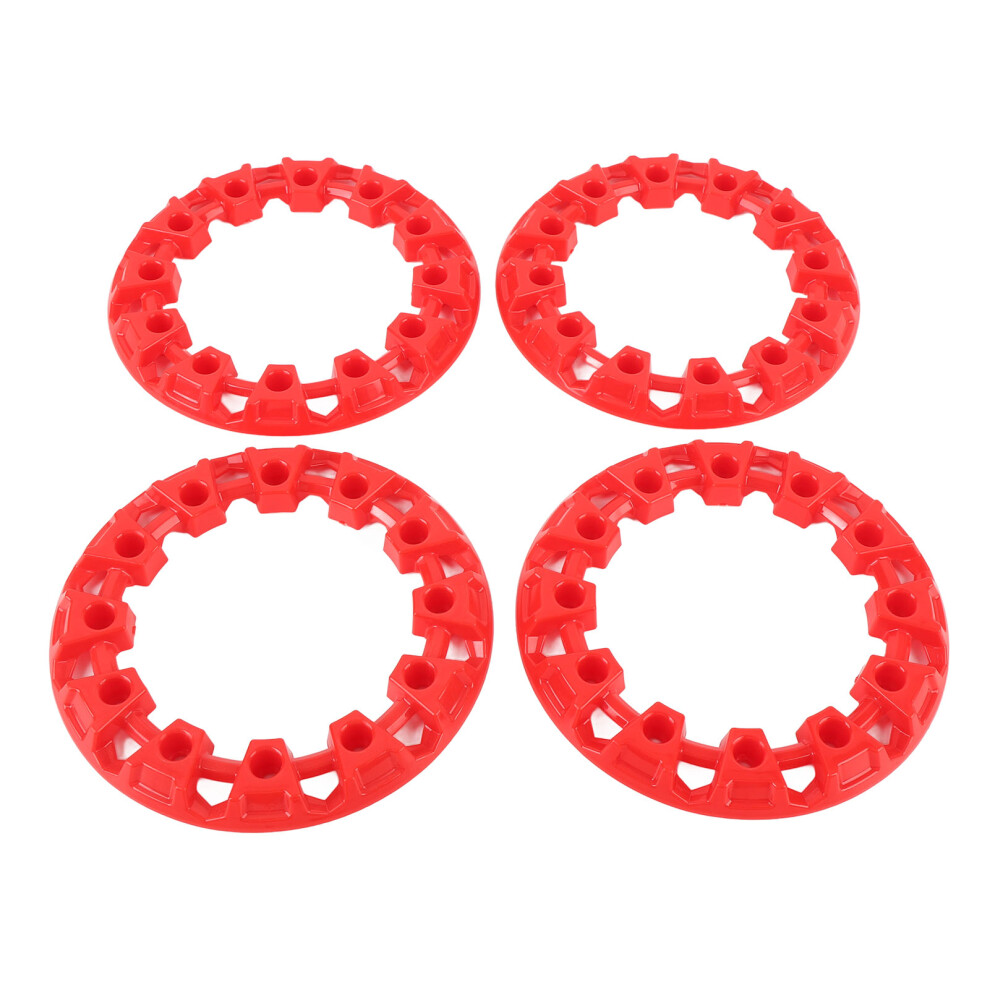 4Pcs 6 Inch Atv Wheel Trim Hub Protector Abs Universal Rim Guard Red 4681329506938