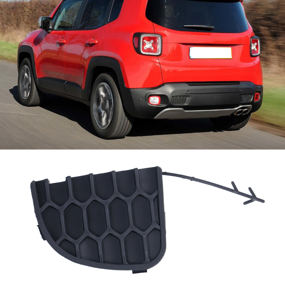 Rear Bumper Tow Hook Cover For Jeep Renegade 2015-2020 Black 9351329507581