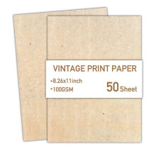 (B) 50 Sheets A4 Writing Paper Double-Sided Printer Paper Retro Paper for Paper Decorations Invitation Crafting