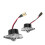 2 pezzi lampada targa LED SMD 3W 6500K bianco 4