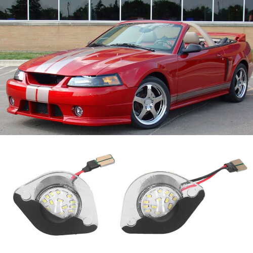 2 pezzi lampada targa LED SMD 3W 6500K bianco