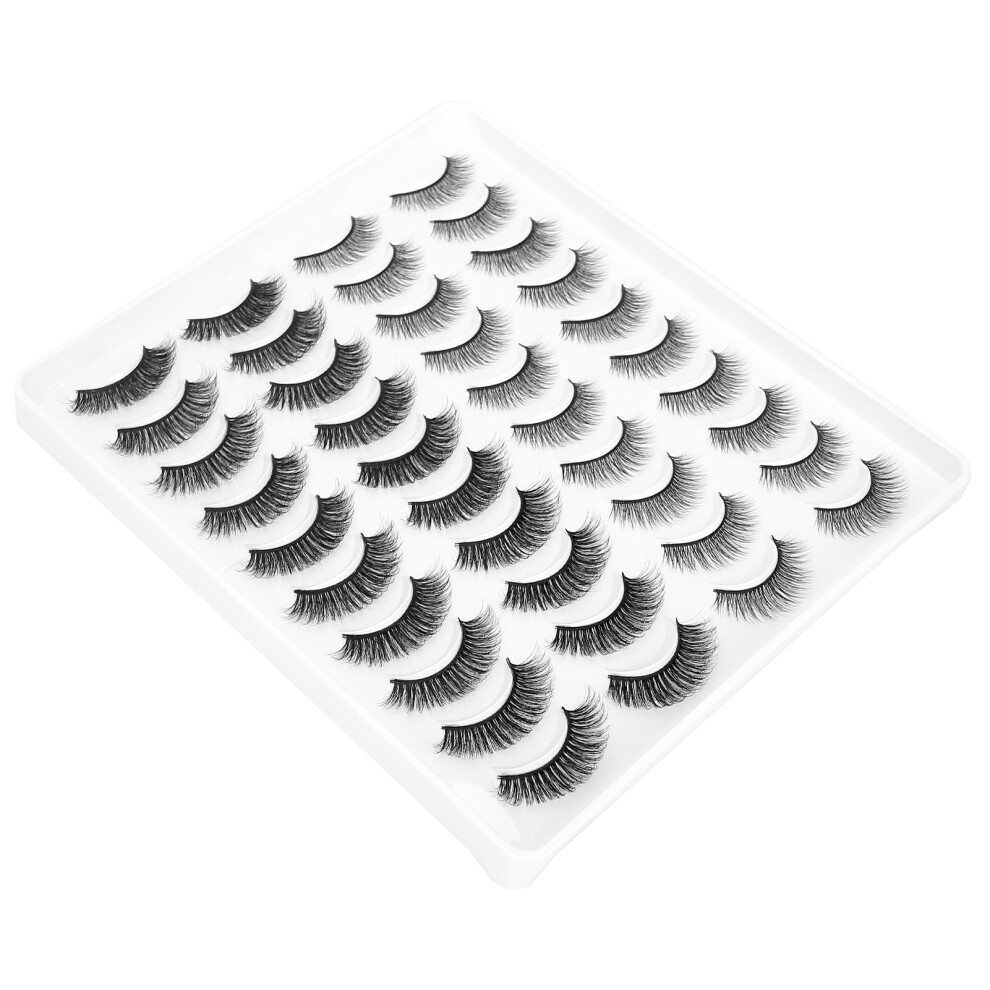 Set002: 20 Pairs False Eyelashes Dense Curly Lashes for Any Makeup