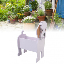 Cute Dog Flower Pot Dog Shaped Planter Pot Handicraft Plant Container Holder for Outdoor Indoor