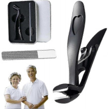 Nail Clippers, Nail Clippers for Seniors, Ergonomic Nail Clippers Large for Seniors, Nail Clippers Nail File Set for Thick and Ingrown Toenails
