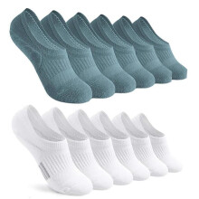 (style5034) No Show Socks Womens Cushioned Low Cut Athletic Hidden Liner for Sneakers Ankle Invisible Running Socks
