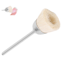 Brosse de nettoyage pour fraise de ponceuse à ongles - blanche 2,35 mm