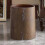 (15L) Wood Grain Bathroom Garbage Can with Swing Top Lid Large Capacity Rotating 3