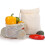 (L) 3pcs Cotton Mesh Vegetable Bags Reusable Vegetable Storage Bag 5