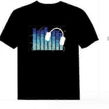 (White headphones, 4XL) Sound Music Activated Led Light Blinking Equalizer Music Festival Dj Rave Party Concert T-shirt