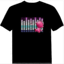 (Smurfs, S) Sound Music Activated Led Light Blinking Equalizer Music Festival Dj Rave Party Concert T-shirt