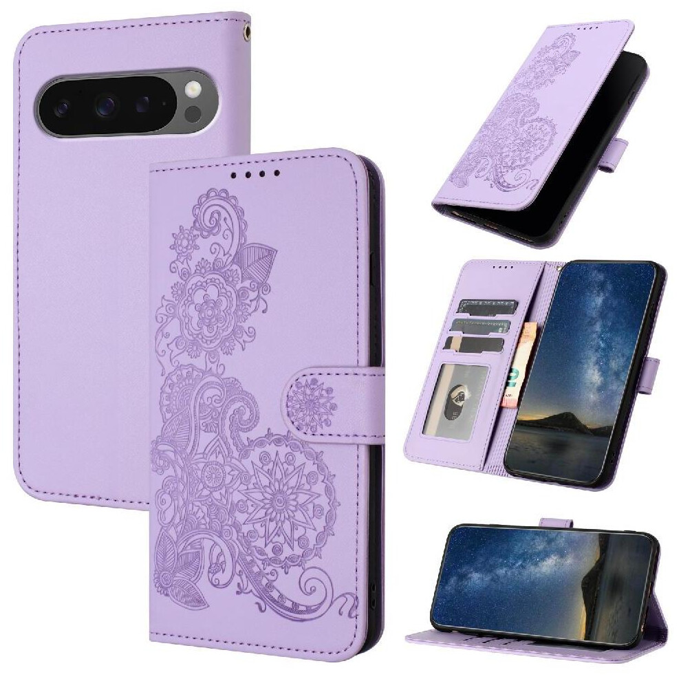 Photos - Case  Flip  for Google Pixel 10 Pro Xl Flip Folio Book Pu Leather Magnetic Closure Kickstand Protective with Card Slo(Purple)