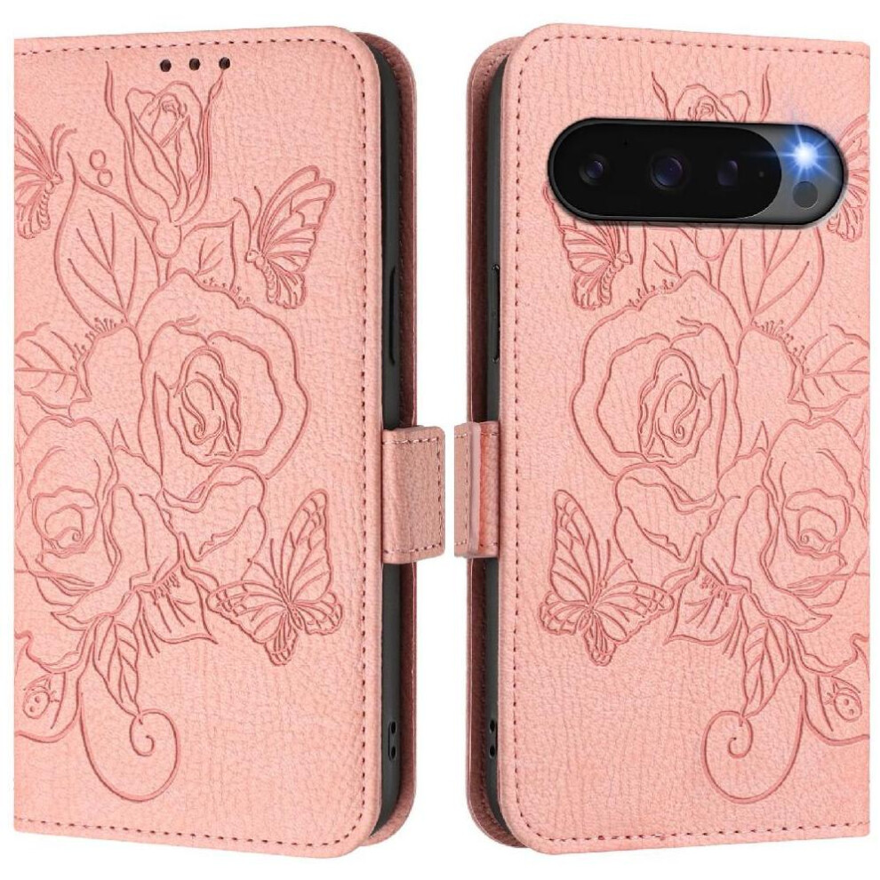 (Pink) Case For Google Pixel 10 5G Pu Leather With Credit Card Slot Magnetic Wallet Pink 764563128358