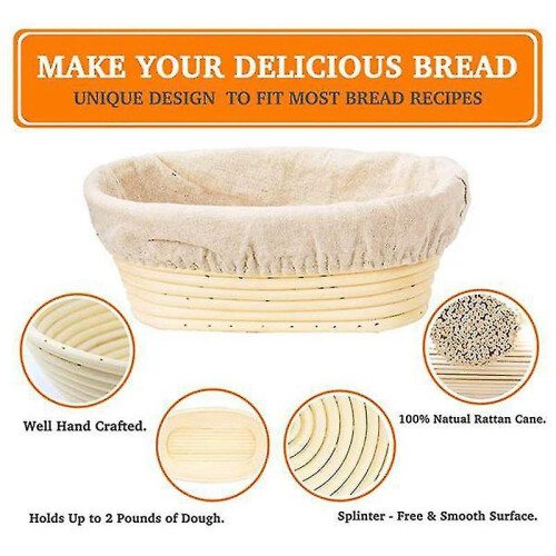 6pcs Banneton Proofing Bread Basket with Removable Liner And Scraper for Baker Baking Tools 2