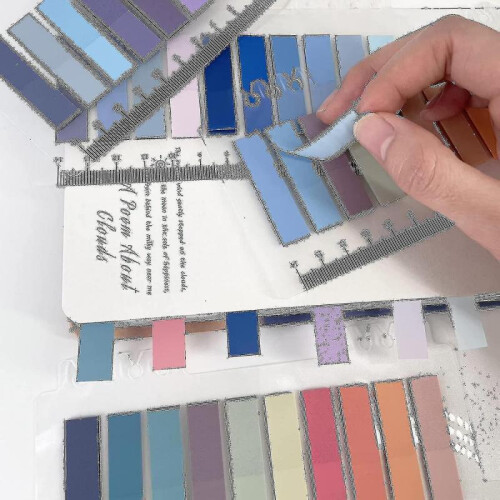 4 Pack Sticky Index Tabs for Annotating Books, Writable Page Sticky Notes with Ruler 1