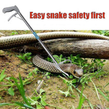 1.2m Foldable Snake Tongs Stick Reptile Catcher Grabber Folding Wide Jaw Snake Pliers Stainless Steel Snake Control Tool
