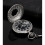 Quartz Pocket Watch for Men with Black Dial and ChainSilver,QWER39 4
