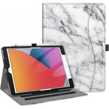 Wekity Cover for iPad 10.2 9th Gen 2021 - [Corner Protection] Multi-Angle Viewing Stand Cover with Pocket and Pen Holder