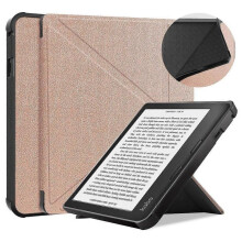 For Kobo Sage 2021 Released 8" E-Reader, Soft TPU Matte Back Cover, Slim Smart Folio Cover with Magnetic Closure and Stand - Rose Gold