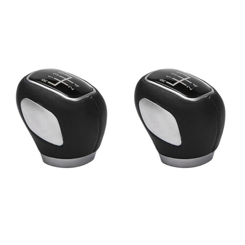2PCS 5 Speed Manual Gear Shift Knob Shifter Lever Head for 2009-2015