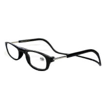 (1.50 strength, Black) 1.0~ 4.0 Hanging Magnetic Reading Eye Glasses Front Snap Click Connect Neck-Yvan