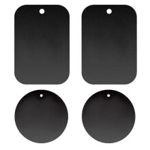 4Pcs Round Rectangle Mobile Phone Magnetic Car Mount Holder Metal Plate Sticker Walkbee Walkbee 3849 B