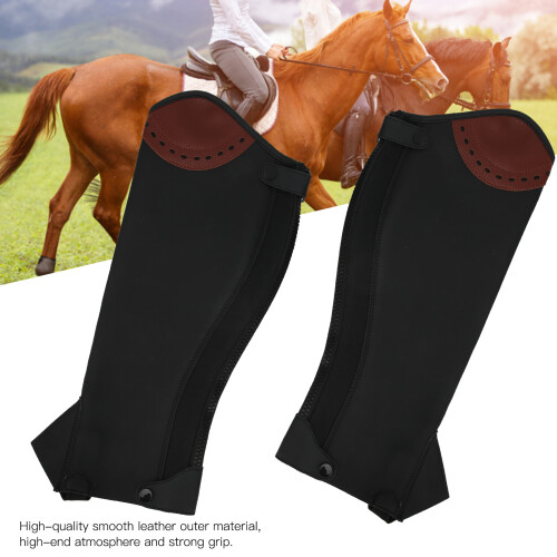 2Pcs Leather Horse Riding Half Chaps for Adults, Multi-Color 2